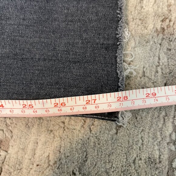 AG Adriano Goldschmied Prima Ankle Cigarette Size 30 R Gray Denim Split Hem - Picture 9 of 11